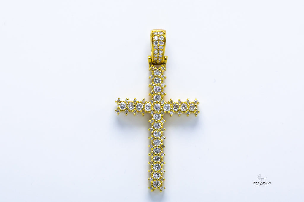 Diamond Cross with 3-Prong Border