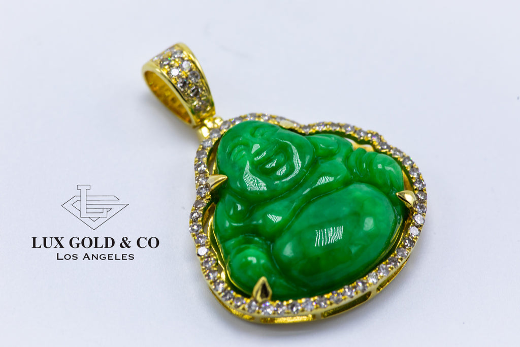 JADE Buddha Diamond Pendant