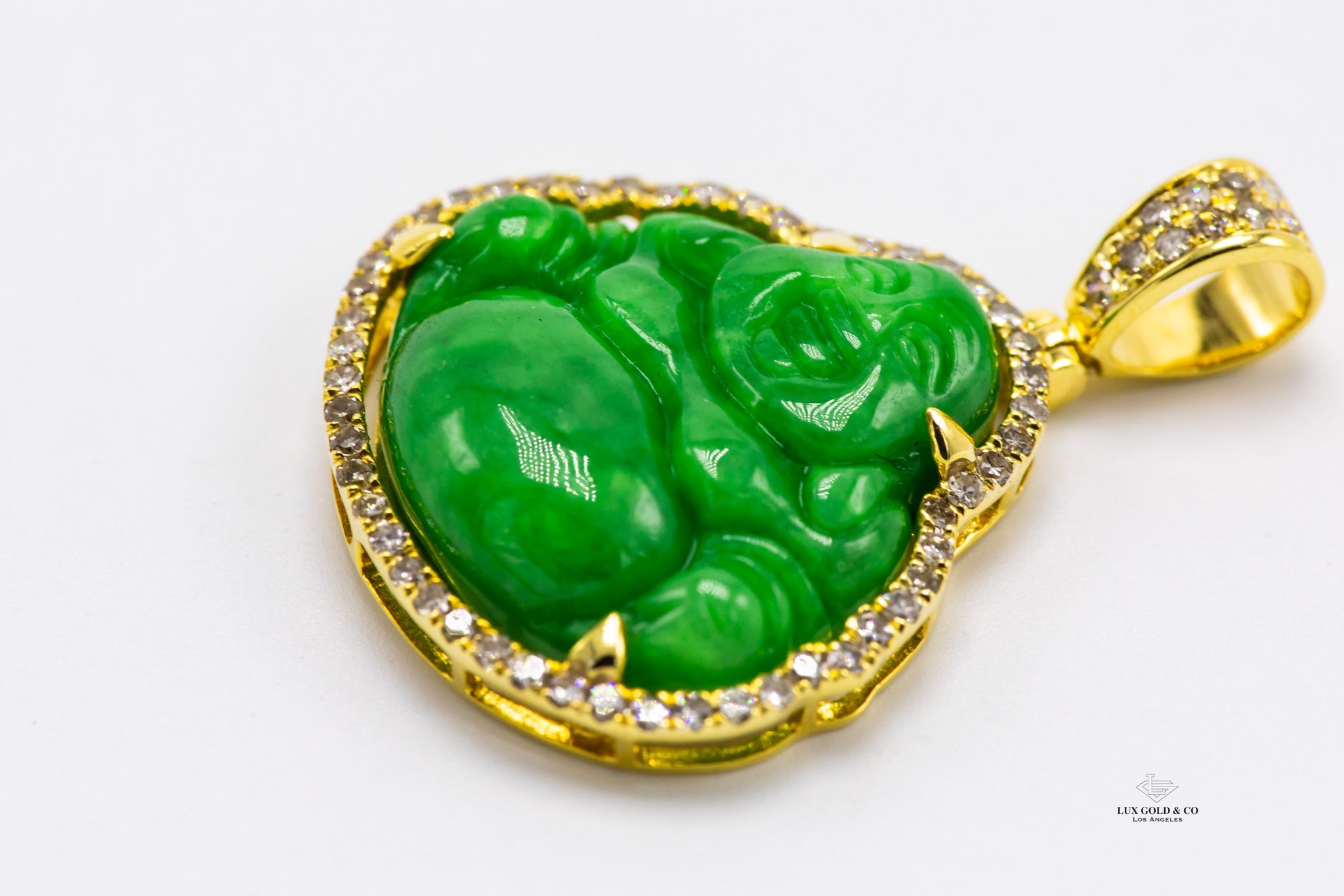 JADE Buddha Diamond Pendant