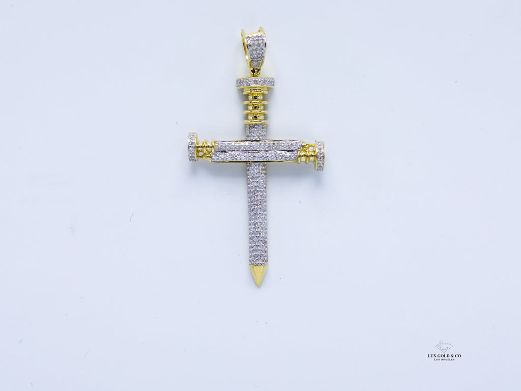 Nails Cross Diamond Pendant