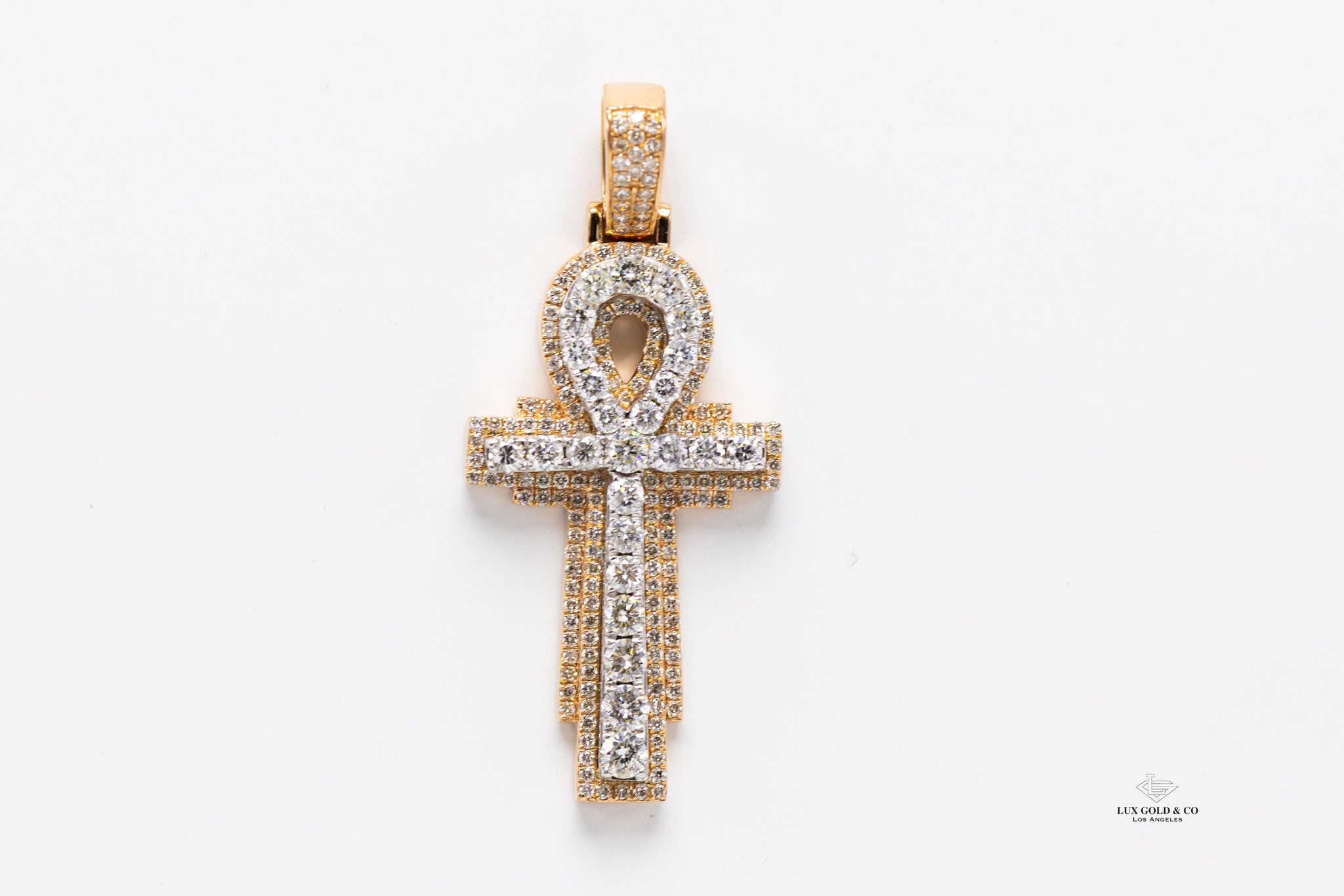 Two Tone 3-D Ankh Cross Pendant – LuxGold & Co Inc